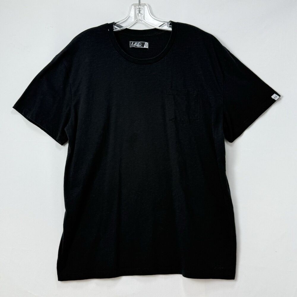 Mister New York Short Sleeve Pocket T-Shirt Mens XL Logo Black Tee